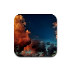 Favorite Clouds Rubber Square Coaster (4 Pack)  by okhismakingart