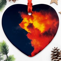 Ominous Clouds Ornament (heart) by okhismakingart