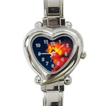 Ominous Clouds Heart Italian Charm Watch Front