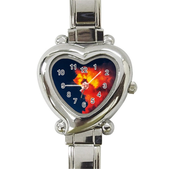 Ominous Clouds Heart Italian Charm Watch