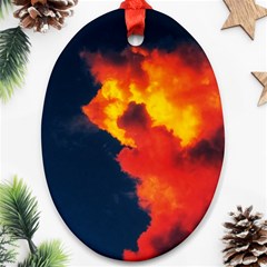 Ominous Clouds Oval Ornament (two Sides) by okhismakingart