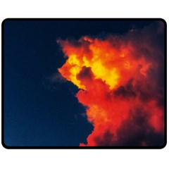 Ominous Clouds Double Sided Fleece Blanket (medium)  by okhismakingart