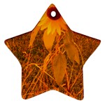 Yellow Sunflower Ornament (Star) Front