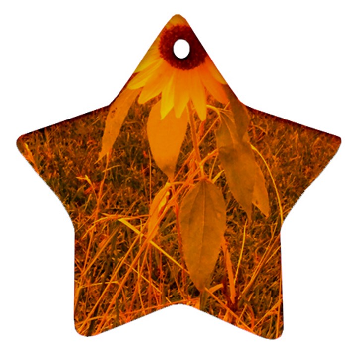 Yellow Sunflower Ornament (Star)