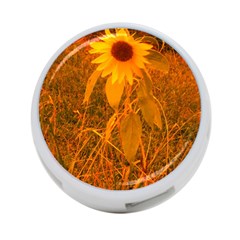 Yellow Sunflower 4-port Usb Hub (two Sides) by okhismakingart