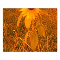 Yellow Sunflower Double Sided Flano Blanket (large)  by okhismakingart