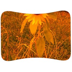 Yellow Sunflower Velour Seat Head Rest Cushion by okhismakingart