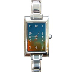 Orange And Blue Sky Rectangle Italian Charm Watch by okhismakingart