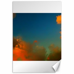 Orange And Blue Sky Canvas 12  X 18  by okhismakingart