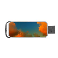 Orange And Blue Sky Portable Usb Flash (two Sides) by okhismakingart