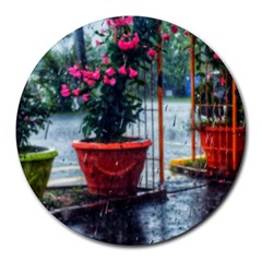 Rainy Day Round Mousepads by okhismakingart