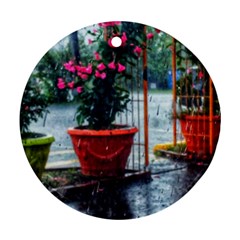 Rainy Day Round Ornament (two Sides)