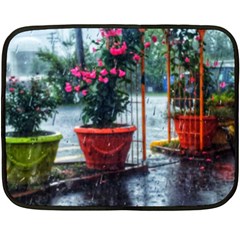 Rainy Day Double Sided Fleece Blanket (mini)  by okhismakingart