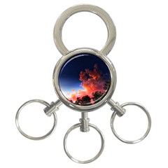 Deep Blue Sunset 3-ring Key Chains by okhismakingart