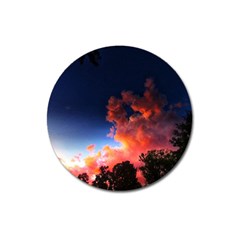 Deep Blue Sunset Magnet 3  (round) by okhismakingart