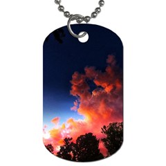 Deep Blue Sunset Dog Tag (one Side) by okhismakingart