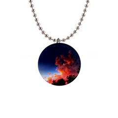 Deep Blue Sunset 1  Button Necklace by okhismakingart