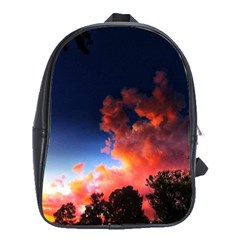 Deep Blue Sunset School Bag (large) by okhismakingart