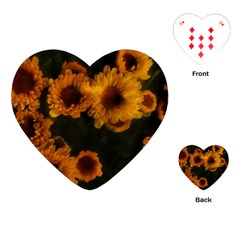 Yellow Flowers Playing Cards (heart) by okhismakingart