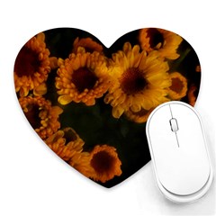 Yellow Flowers Heart Mousepads by okhismakingart