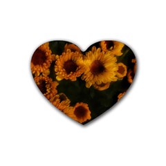 Yellow Flowers Heart Coaster (4 Pack)  by okhismakingart