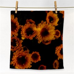 Yellow Flowers Face Towel by okhismakingart