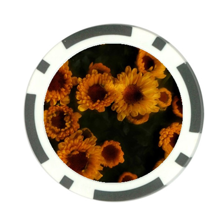 Yellow Flowers Poker Chip Card Guard (10 pack)