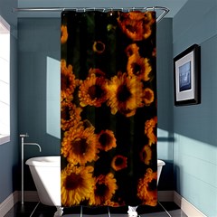 Yellow Flowers Shower Curtain 36  X 72  (stall)  by okhismakingart