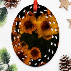 Yellow Flowers Ornament (oval Filigree) by okhismakingart