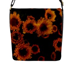 Yellow Flowers Flap Closure Messenger Bag (l) by okhismakingart