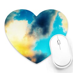 Pale Clouds Heart Mousepads by okhismakingart