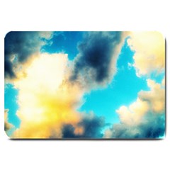 Pale Clouds Large Doormat  by okhismakingart