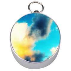 Pale Clouds Silver Compasses by okhismakingart