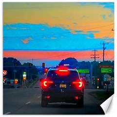 Neon Drive Canvas 12  X 12  by okhismakingart