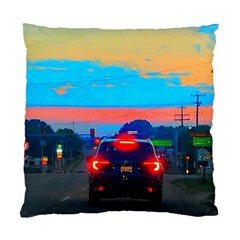 Neon Drive Standard Cushion Case (two Sides) by okhismakingart