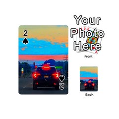 Neon Drive Playing Cards 54 (mini) by okhismakingart