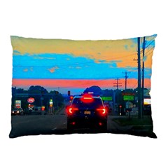 Neon Drive Pillow Case (two Sides) by okhismakingart