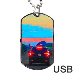 Neon Drive Dog Tag Usb Flash (two Sides) by okhismakingart