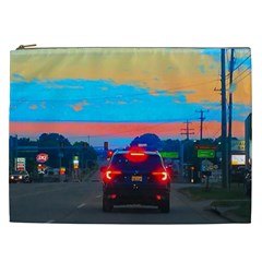 Neon Drive Cosmetic Bag (xxl) by okhismakingart