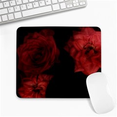 Three Pink Flowers Large Mousepads by okhismakingart