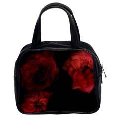 Three Pink Flowers Classic Handbag (two Sides) by okhismakingart