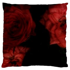 Three Pink Flowers Large Cushion Case (two Sides) by okhismakingart