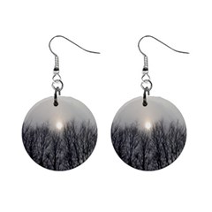 Foggy Forest Mini Button Earrings by okhismakingart