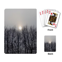 Foggy Forest Playing Cards Single Design by okhismakingart