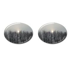 Foggy Forest Cufflinks (oval) by okhismakingart