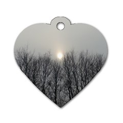 Foggy Forest Dog Tag Heart (one Side) by okhismakingart