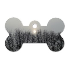 Foggy Forest Dog Tag Bone (two Sides) by okhismakingart