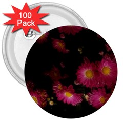 Purple Flowers With Yellow Centers 3  Buttons (100 Pack)  by okhismakingart