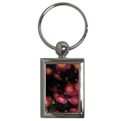 Purple Flowers With Yellow Centers Key Chains (rectangle)  by okhismakingart