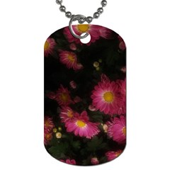 Purple Flowers With Yellow Centers Dog Tag (two Sides) by okhismakingart